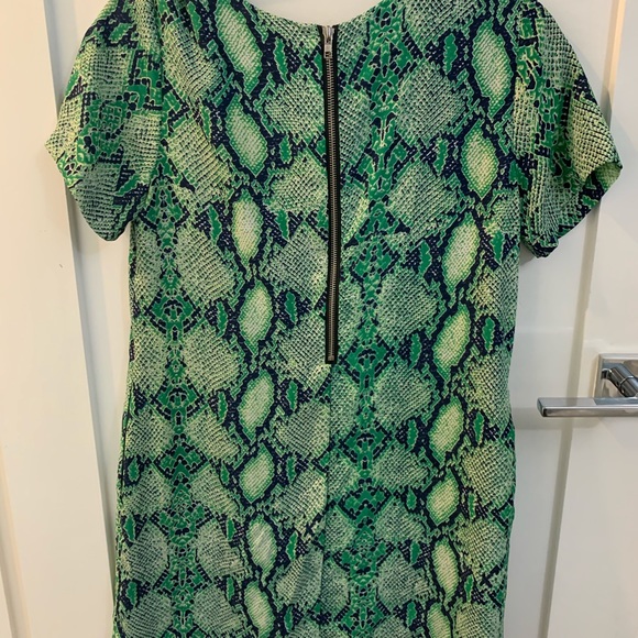 Olivaceous Snake Print Chiffon Dress - Picture 3 of 3